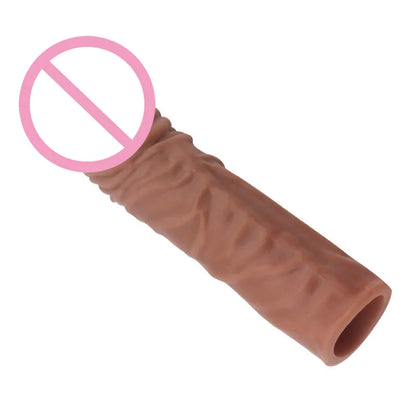Silicone Sleeve Soft Realistic Extender for Pleasure