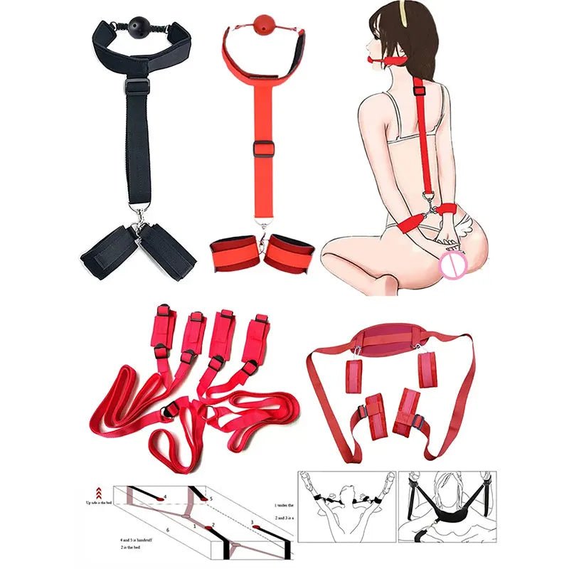 BDSM Restraints Women Bandage Slave Collars Bondage Kit