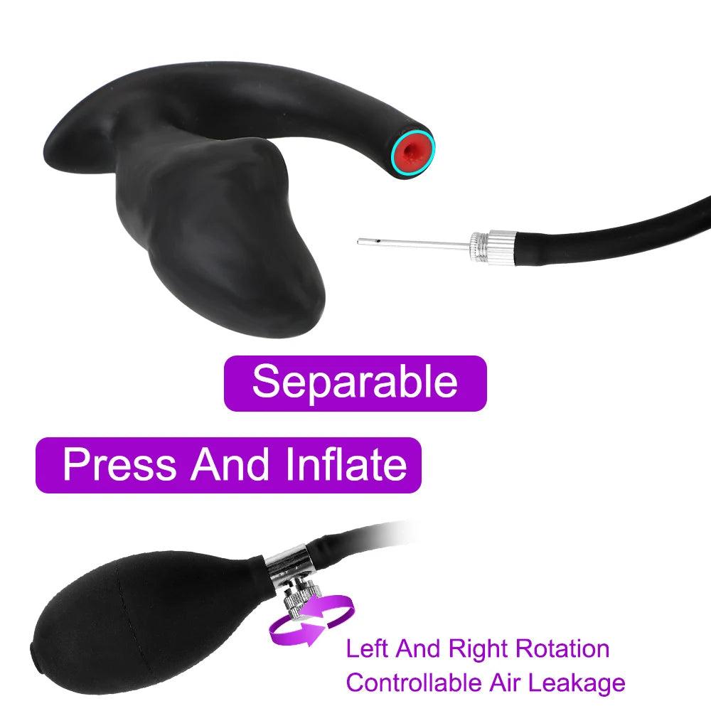 Gode ​​anal gonflable super gros en silicone Go Out