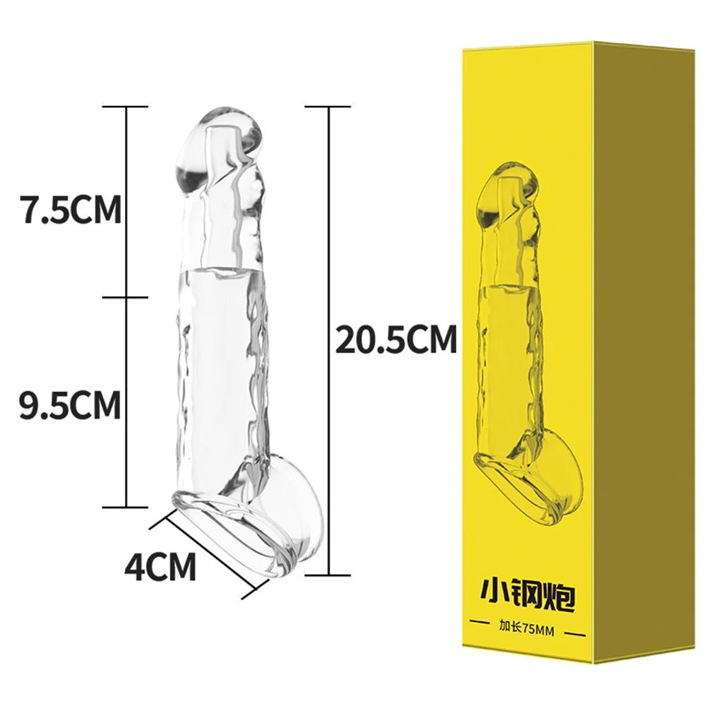 Vibrator For Men Delay Ejaculation Sleeve Extender Toy Device
