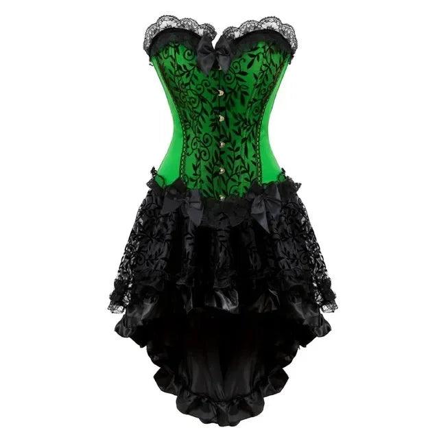 Robe corset victorienne pour haut corset sexy en dentelle florale