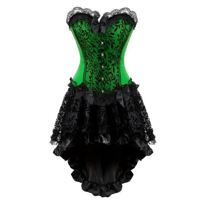 Robe corset victorienne pour haut corset sexy en dentelle florale