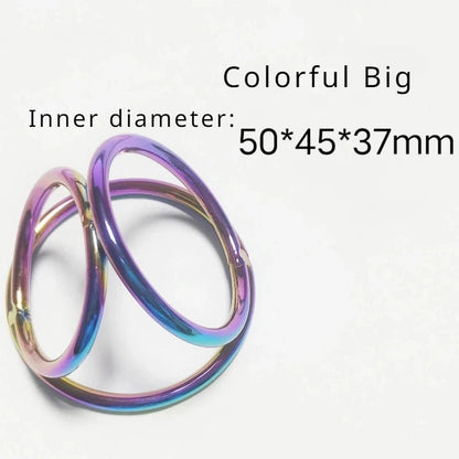 Sexy Toy Metal Color Glans 3Rings Chastity Device for Adults