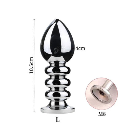 25cm Mini Elegant Metal Plug with Charming Small Tail Toy