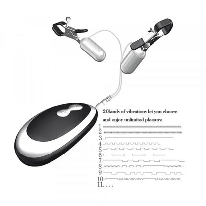 Powerful 20-Frequency Nipple Vibrator for Adult Fun Device