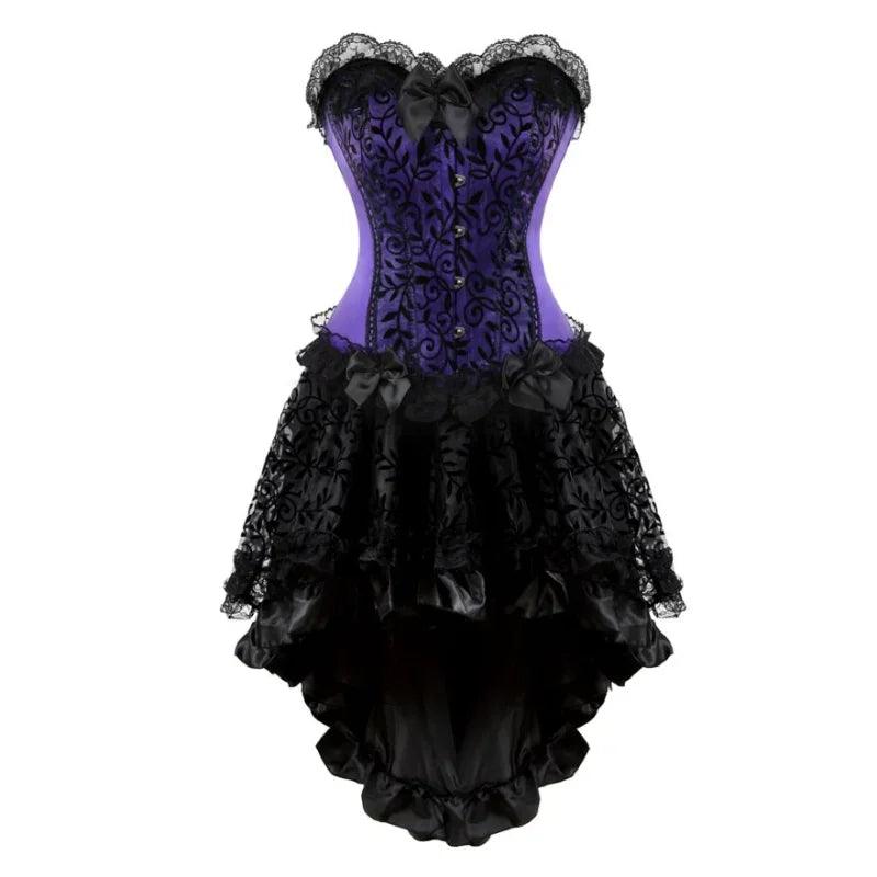 Robe corset victorienne pour haut corset sexy en dentelle florale
