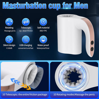 Male Cup Automatic Sucking Vibrator Moonuo Device for Pleasure