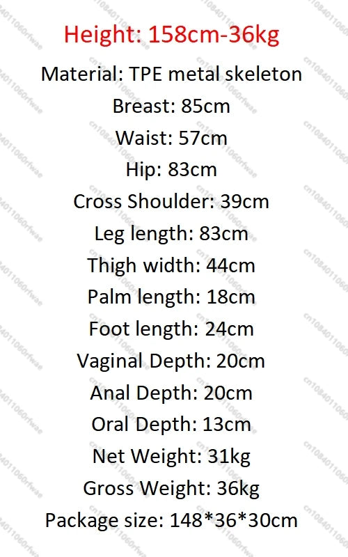 158cm Adult Toy Realistic Figure with Curvy Breasts for Pleasure