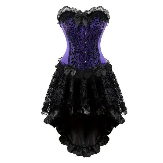 Robe corset victorienne pour haut corset sexy en dentelle florale